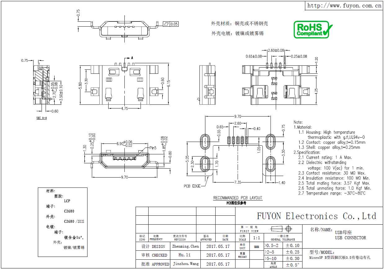 Micro4腳沉板0.8