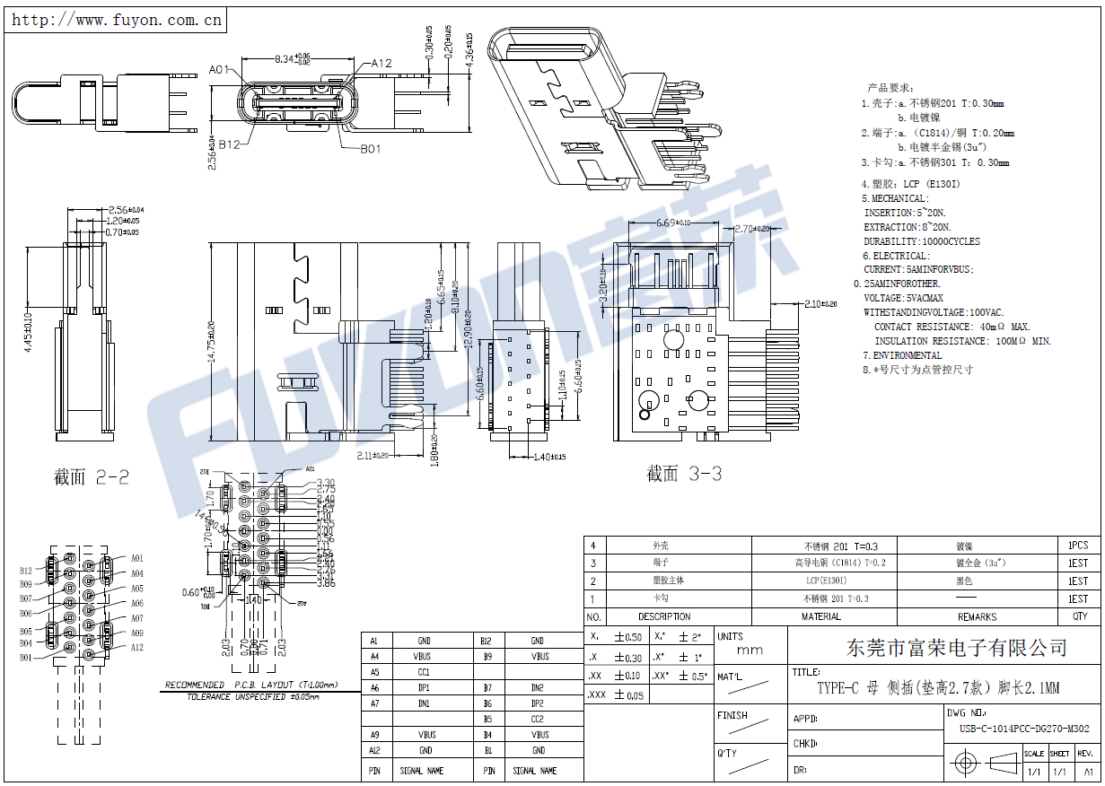 USB-C-1014PCC-DG270