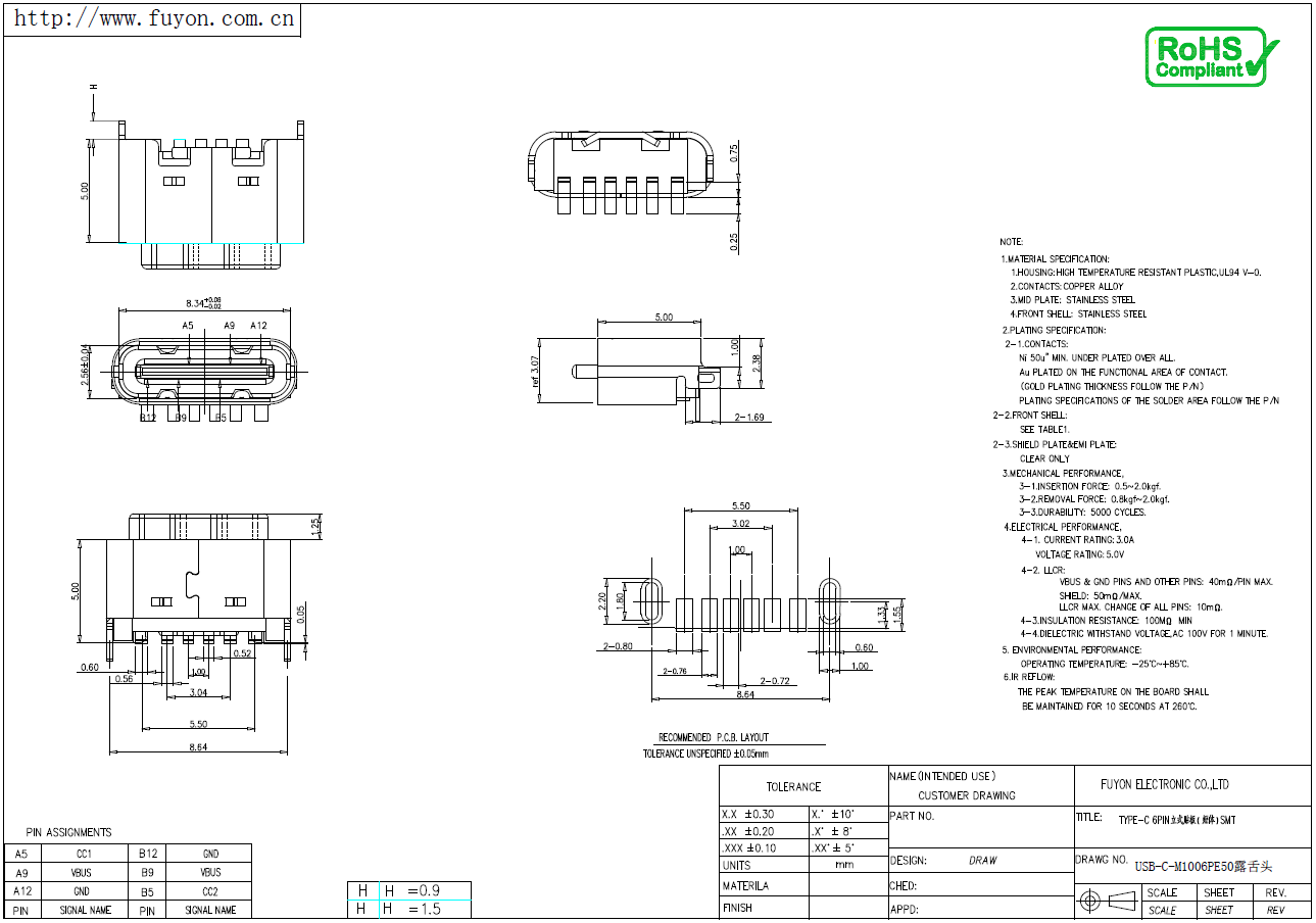 USB-C-M1006PE50